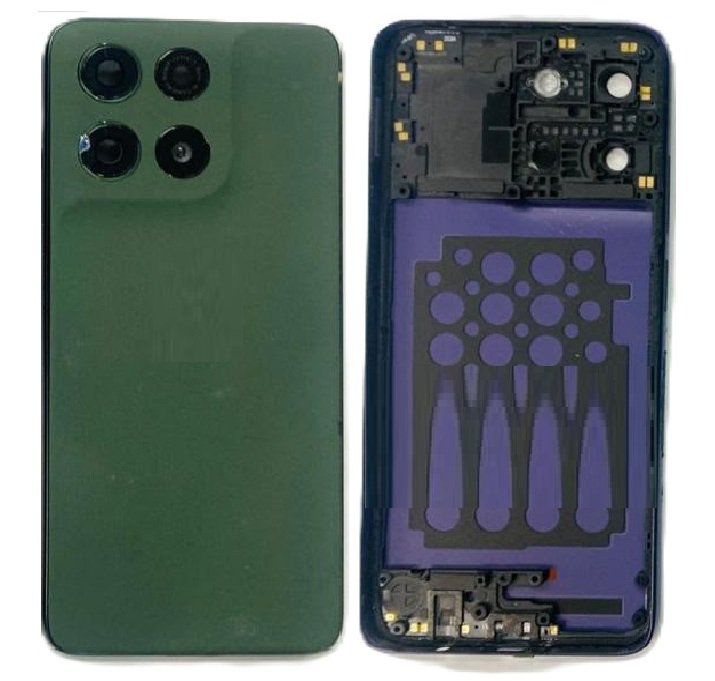 Compatible Replacement Motorola G67 5G Full Body Housing Replacement Back Frame Middle Chassis with Side Keys – Blue, Green & Purple Color: GREEN